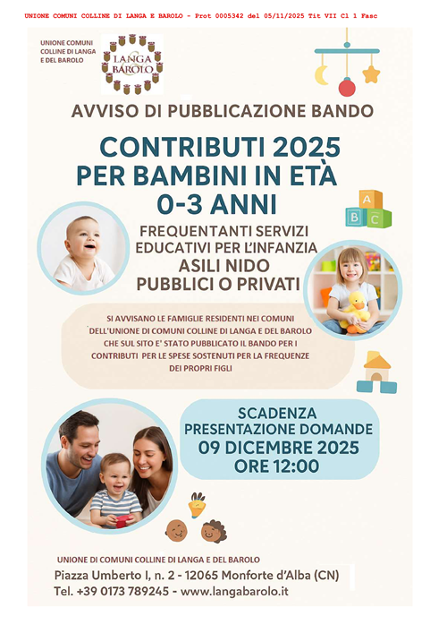 Bando Contributi Asili Nido 2025